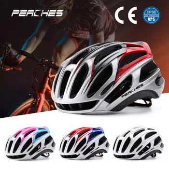 Персиковый монолитный шлем для горного шоссейного велосипеда, Спортивный Гоночный шлем для езды на Велосипеде, Сверхлегкий шлем MTB Aero Safely Cap
