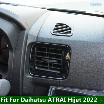 Внутренняя отделка вентиляционной крышки кондиционера, Панель розетки переменного тока для Daihatsu ATRAI Hijet 2022, Аксессуары в стиле углеродного волокна