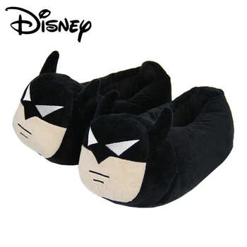 Плюшевые тапочки с Бэтменом из мультфильма Disney Marvel 28 см, зимние мужские термальные тапочки, домашняя обувь Унисекс, удобная теплая