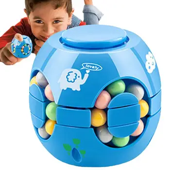 Вращающийся волшебный бобовый кубик, игрушка на кончиках пальцев, Детские пазлы, творческая развивающая игра, Спиннеры, Расслабься, детские игрушки