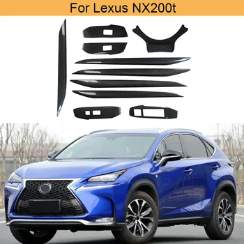 Наклейки для отделки салона автомобиля Lexus NX200t 2015-2020, Наклейки для отделки салона, полоски, Чехлы, Аксессуары из углеродного волокна