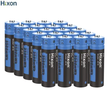 Hixon-литий-ионная аккумуляторная батарея 1,5 В 3500 МВтч типа АА, зарядное устройство с 4 слотами, максимальный ток разряда 3А. Для мыши, будильника, ручки, подсветки