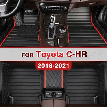 Автомобильные Коврики для Toyota C-HR Негибридные 2018 2019 2020 2021, Изготовленные на заказ Автоматические Накладки для ног, Автомобильные Ковровые покрытия, Аксессуары для интерьера