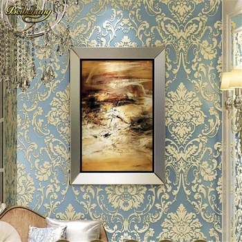 beibehang papel de parede 3d обои Королевский цветок дамасская спальня винтажный фон нетканые обои для гостиной фреска