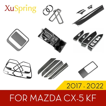 Декоративные полоски для интерьера Mazda CX-5 CX5 2017 2018 2019 2020 2021 2022 2023 LHD Хромированная Накладка Для Укладки Наклейки Аксессуары