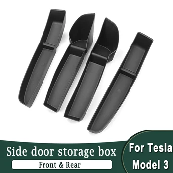 Для Tesla Модель 3 2017-2022, Дверной боковой лоток, Органайзер, водонепроницаемая коробка для хранения, Индивидуальный дизайн, высококачественная коробка из ТПЭ, прямая установка