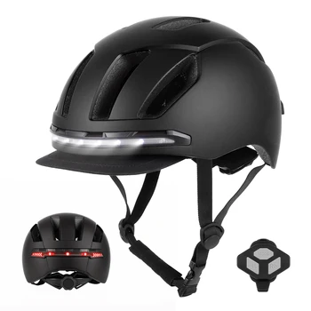 Велосипедный шлем со светодиодным сигналом поворота, Велосипедный интеллектуальный защитный шлем, Водонепроницаемый Передний задний фонарь для велосипеда, электрический скутер, Велоспорт