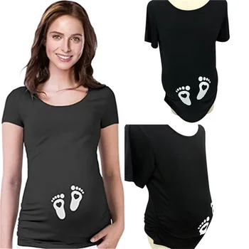 Одежда для беременных, летняя футболка с коротким рукавом, блузка, забавные женские топы для беременных, футболка для беременных
