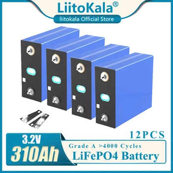 12шт LiitoKala КЛАСС A 3,2 V 310Ah LiFePO4 Аккумулятор 36V литий железо фосфатный аккумулятор для RV Солнечной батареи ЕС США БЕЗ НАЛОГОВ