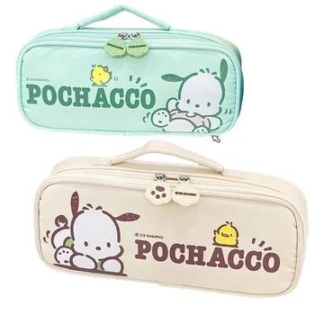Sanrios Мультяшная Портативная сумка-ручка Pachacco Kawaii Girl Heart Ins Большой Емкости, Высококачественная Студенческая настольная сумка для хранения