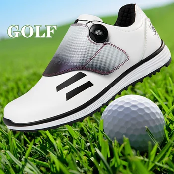 2023 Новая брендовая мужская обувь для гольфа с фиксированными заклепками, мужская уличная водонепроницаемая нескользящая обувь для гольфа, Мужская обувь для профессиональных тренировок, обувь для гольфа
