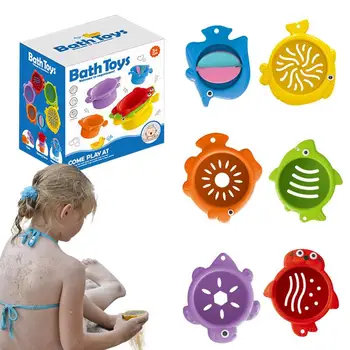 Стаканчики для укладки Для детей Обучающая игрушка для укладки Штабелируемые блоки Обучающие игрушки Подарки на День Рождения Пляжная игрушка для ванны