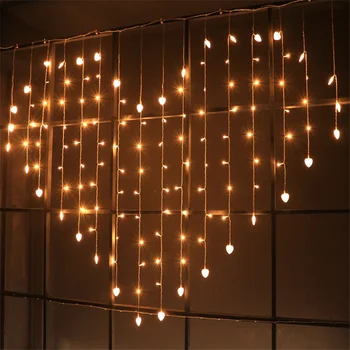Креативный светодиодный светильник-гирлянда в форме сердца, 8 режимов, Рождественские сказочные огни для свадьбы, День Святого Валентина, ТВ-фон, украшение стен
