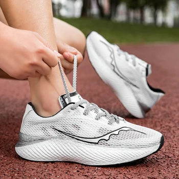 Мужские кроссовки для бега с крупной сеткой, летняя дышащая спортивная обувь для бега, Женские кроссовки высокого качества, уличная спортивная обувь для тренировок