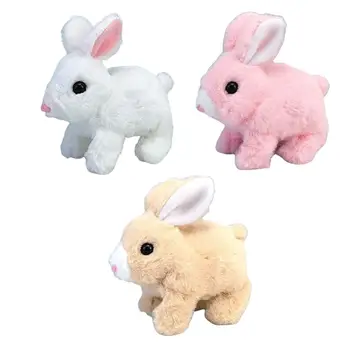 Милая плюшевая игрушка-электрический кролик со звуковыми игрушками для вечеринки