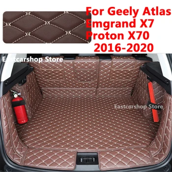 Для Geely Atlas Proton X70 2020 2019 2018 2017 2016 Коврики для багажника Автомобиля, Кожаные Прочные Коврики для багажника Грузового лайнера, Аксессуары для интерьера