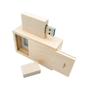 Бесплатный Пользовательский ЛОГОТИП Maple Wood Wood USB 3.0 Интерфейс Memory Flash stick Pen drive 256GB 128GB 64GB 32GB 16GB 8GB С кленовой коробкой
