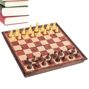 Набор шахматных досок, Деревянные шахматы, набор для детской игры в шахматы, Обучающая и портативная Шахматная доска для веселых игр начинающих и детских игрушек для