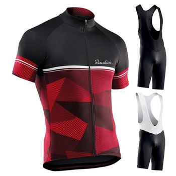 Комплект из Джерси Raudax для велоспорта, Форма MTB, Велосипедная одежда, Дышащая Велосипедная одежда, Велосипедная рубашка, Полукомбинезон, Лето, 2023