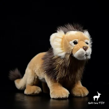 имитирующее животное 28 см коричневая кукла-лев плюшевая игрушка львенок мягкая кукла детская игрушка подарок на день рождения h2550
