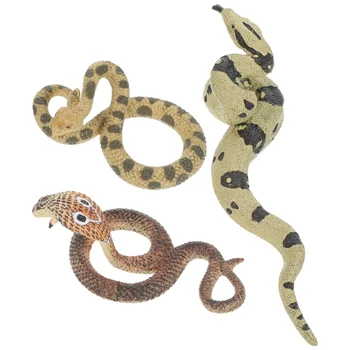 3 шт. Имитация Змеи Жуткие маленькие модели Змей Страшные когнитивные модели Змей