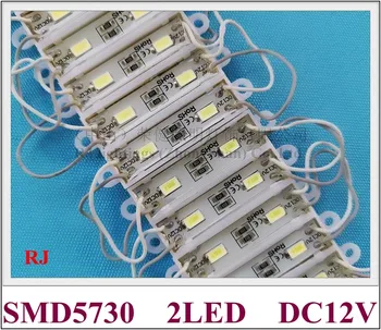 36 мм * 09 мм * 04 мм SMD 5730 светодиодный модуль рекламного освещения модуль подсветки заднего света DC12V 2led 0.6 W 60lm водонепроницаемый высокий яркий CE