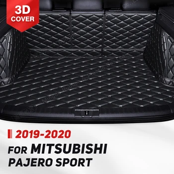 Автоматический коврик для багажника с полным покрытием для Mitsubishi Pajero Sport 2019 2020, автомобильный коврик для багажника, Аксессуары для защиты салона Грузового лайнера