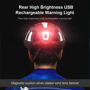 Защитный Шлем Usb Аккумуляторная Батарея Регулируемый Встроенный Молдинг Со Светодиодной Сигнальной Лампочкой Съемная Подкладка Оборудование Шлема