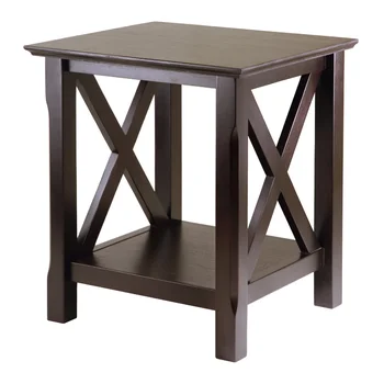 Торцевой столик Winsome Wood Xola X Panel, центральный столик для приготовления капучино, маленький столик для гостиной, деревянный столик
