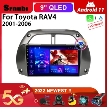 Srnubi Android 11,0 Автомобильный Радиоприемник Для Toyota RAV4 2001-2006 Мультимедийный Видеоплеер 2Din 4G WIFI GPS Навигация Carplay Головное устройство