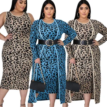 Комплект из 2 предметов, Длинные Африканские Платья Для Женщин, Африканская Одежда, Африканский Дизайн, Леопардовый Принт, Базен, Дашики, Макси-Платье, Африканская Одежда