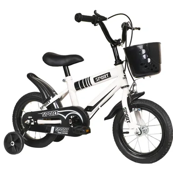 12, 14, 16-дюймовая детская велосипедная ножная педаль Унисекс Велосипед из углеродистой стали высокого номинала со вспомогательными колесами на открытом воздухе