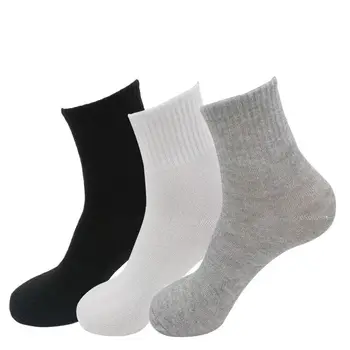 5 Пар/лот, Новое Классическое качество, черные, белые, серые, однотонные модные мужские носки, деловые повседневные носки для мужчин Хорошего качества