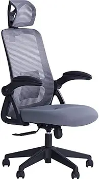 Эргономичное рабочее кресло, офисное компьютерное кресло с регулируемым по высоте подголовником, откидывающимися подлокотниками и регулируемой поясничной поддержкой,