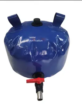 Изготовленная на заказ синяя круглая запасная автомобильная сумка для хранения бытовой воды объемом 50 л, портативная сумка для очистки питьевой воды