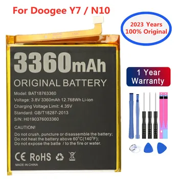 2023 Года 3360 мАч BAT18763360 Оригинальный аккумулятор Для Doogee Y7/N10 высококачественный сменный аккумулятор В наличии + инструменты