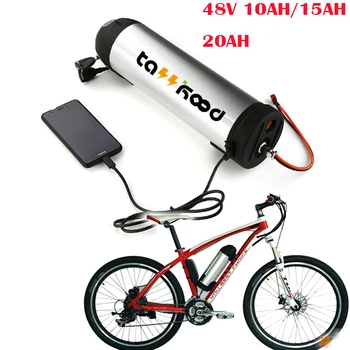 Электрический велосипед 48v 20ah 10ah 15ah бутылка для воды литий-ионный аккумулятор подходит 48V 750W 500w bafang bbs02 Электрический велосипед + USB порт