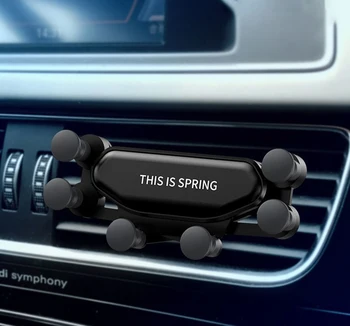 Автомобильный кронштейн для мобильного телефона Универсальный GPS-кронштейн С гравитационным Фиксированным выходом воздуха Подходит для Iphone Samsung Huawei и т.д.