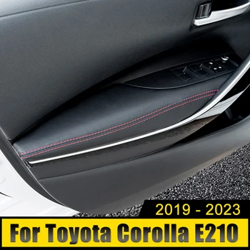 Кожаный чехол для подлокотника двери автомобиля, кобура, экологически чистые наклейки из микрофибры для Toyota Corolla E210 2019-2021 2022 2023