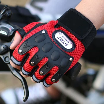 Мужские мотоциклетные перчатки нескользящие дышащие перчатки для занятий спортом на открытом воздухе для верховой езды без пальцев мотоциклетные защитные аксессуары