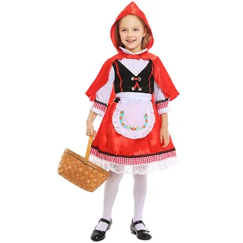 Детские костюмы Феи Красной Шапочки для Хэллоуина, пасторальные костюмы для девочек, театральные костюмы в пасторальном стиле