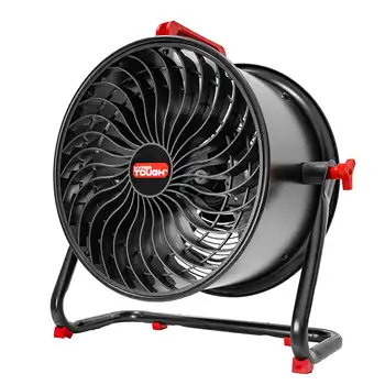 Черно-красный 16-дюймовый двухскоростной барабанный вентилятор с турбонаддувом