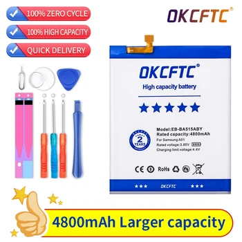 OKCFTC EB-BA515ABY Аккумулятор максимальной емкости 4800 мАч для Samsung Galaxy A51 SM-A515, аккумуляторы для смартфонов