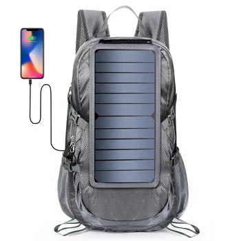 Солнечный Рюкзак Складной Походный Рюкзак С питанием 5 В, зарядка от солнечной панели мощностью 6,5 Вт для мобильных телефонов
