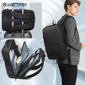 мужской рюкзак Большой емкости для ноутбука 15,6 дюймов, Деловой Водонепроницаемый Многофункциональный USB-зарядка, дорожная сумка для аэропорта, Mochilas