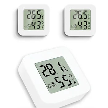Мини ЖК-цифровой термометр-Гигрометр, Электронный датчик температуры в помещении, Измеритель температуры, бытовой термометр, Декор