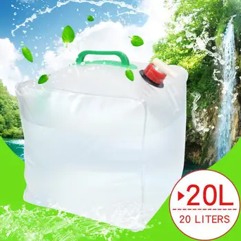 Складной мешок для воды объемом 10 л/20 л, Портативный контейнер для воды Большой емкости, Чайник, Пластиковое ведро, Принадлежности для кемпинга на открытом воздухе