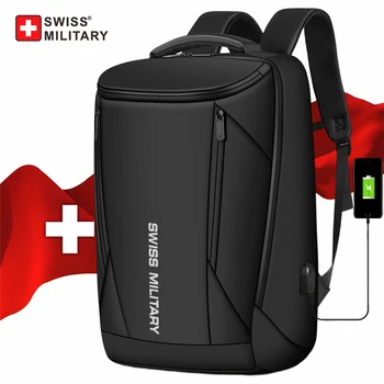 Швейцарский ВОЕННЫЙ 17-дюймовый Рюкзак для ноутбука Для мужчин, Просторный рюкзак для поездок на работу, Большая Вместительная Деловая дорожная сумка Mochila
