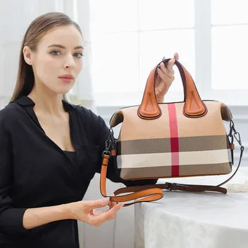 Легкая роскошная сумка-подушка большой емкости Netizen, Новая ручная женская сумка через плечо в клетку высокого качества