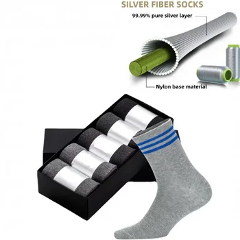 Носки с добавлением 15% чистого серебра Против запаха и антибактериальные, отводящие влагу Толстые женские носки, 3 пары